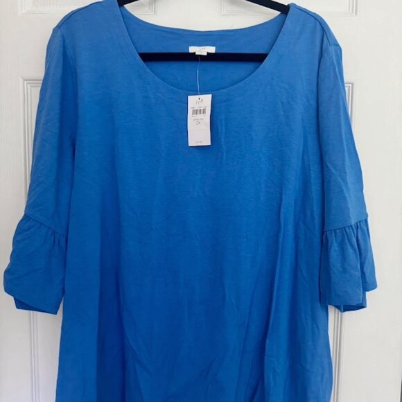 J. Jill Tops - J.Jill Cerulean ¾ Bell Sleeve Shirt | NWT | 2X